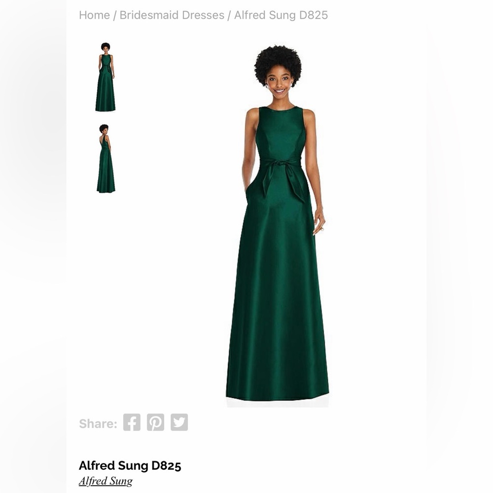 Dessy Collection Forest Green Maxi Dress